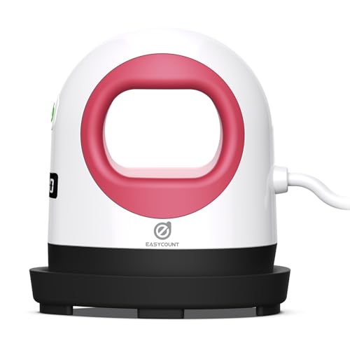 Easy Count E Mini Heat Press Machine, Small Heat Trasfer Machine Easy for Crafts, T-Shirt, Hats, Shoes, and Small HTV Vinyl Projects, Mini Portable Ironing Machine