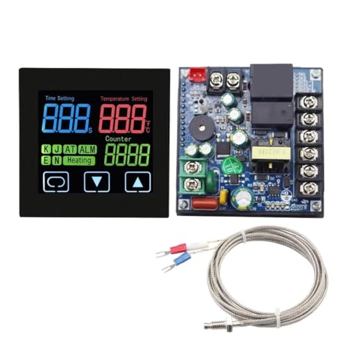 FSYGUTOU HEATPRESS Thermostat with Timer and Counter Function LCD Display Touch Screen Time Alarm PID Heat Press Temperature Controller