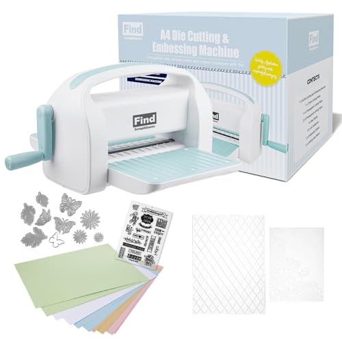 Find Scrapblooms Die Cutting Machine for Card Making, Foldable Embossing Machine for Scrapbooking，DIY Paper Craft (Gift Box), 9" Opening