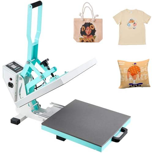 VEVOR Heat Press Machine 15x15 in Slide Out Heat Transfer Machine Green