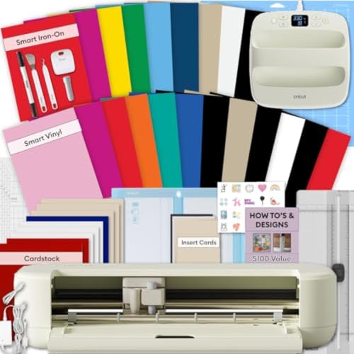 Cricut Explore 5 Essential Bundle with Rainbow Sampler + EasyPress 9x9