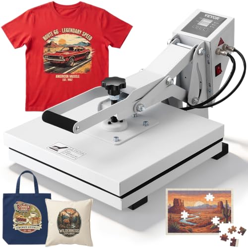 VEVOR Heat Press 15 x 15 in High Pressure Heat Press Machine for T-Shirt