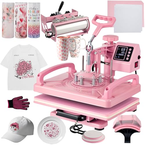 Hitgrand Heat Press Machine 12x15 inch, Heat Press Machine for T-Shirts, 5 in 1 Heat Press with 30 OZ Tumbler Press, Combo Tumbler Heat Press Machines Sublimation for Hat Cap Mug Plate — Manufacturer product photo