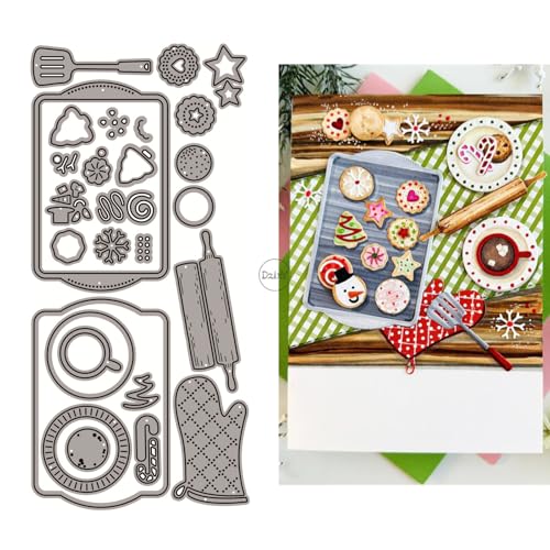 Christmas Baked Cookies Metal Cutting Dies for Card Making
