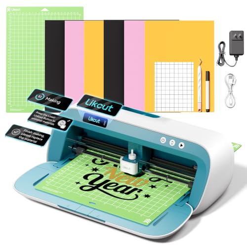 Likcut S41 Vinyl Cutter Machine with Print Then Cut - AI Image Generation Sticker Cutter and Maker Machine for Room Decor, HTV, Cardstock and Custom Stickers, Crafts for Adults
