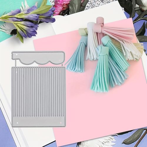 Lapoo Christmas Metal Cutting Die for Scrapbooking, 3D Backgrounds Frame New Cutting Dies DIY Album Card Making Decor Paper Metal Die Cuts Party Wedding Decorations (Tassel 2.3 x 1.7 in)